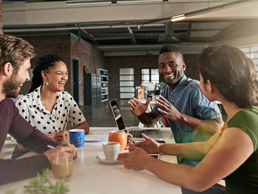 Global sales team working